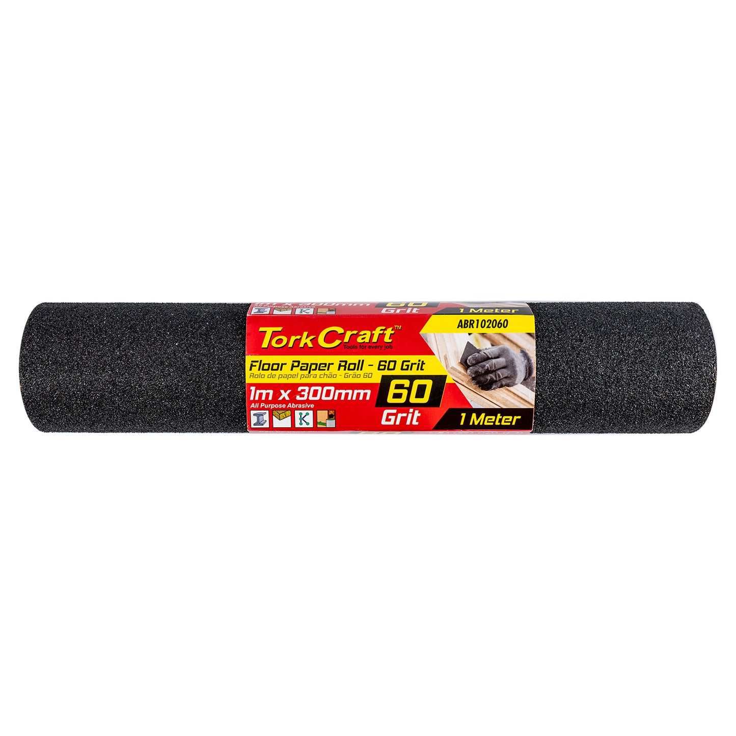 FLOOR PAPER ROLL 300MM X 1M 60 GRIT