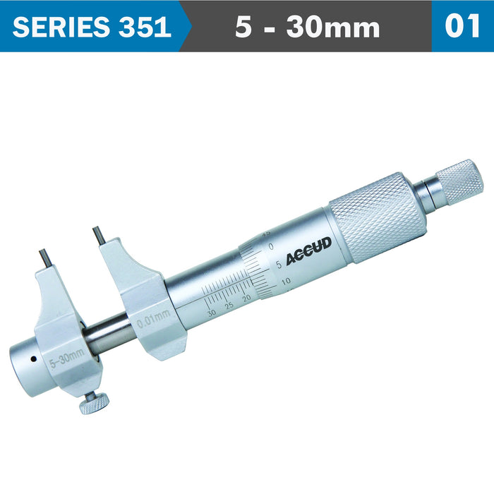 INSIDE MICROMETER 5-30MM WITH SETTING RING 0.007MM ACC.0.01MM GRAD.