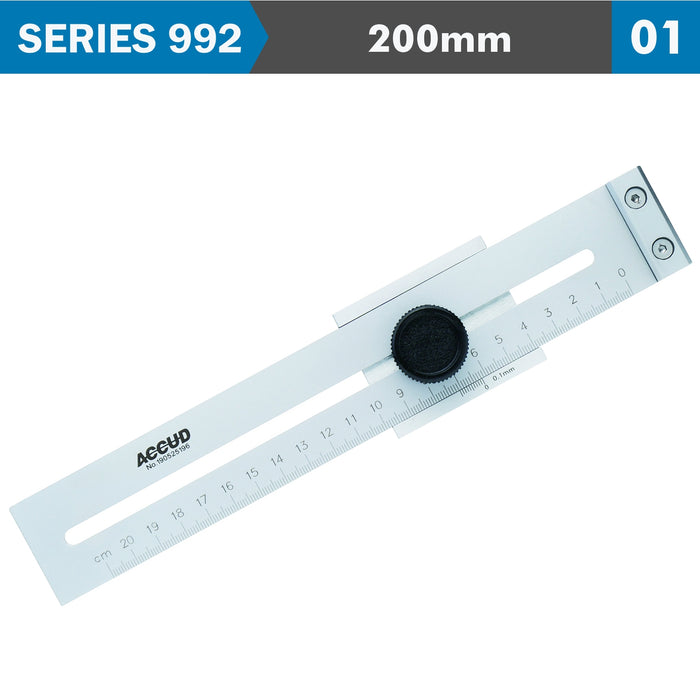 MARKING GAUGE 200MM 0.1MM ACC. 0.1MM GRAD. S/STEEL