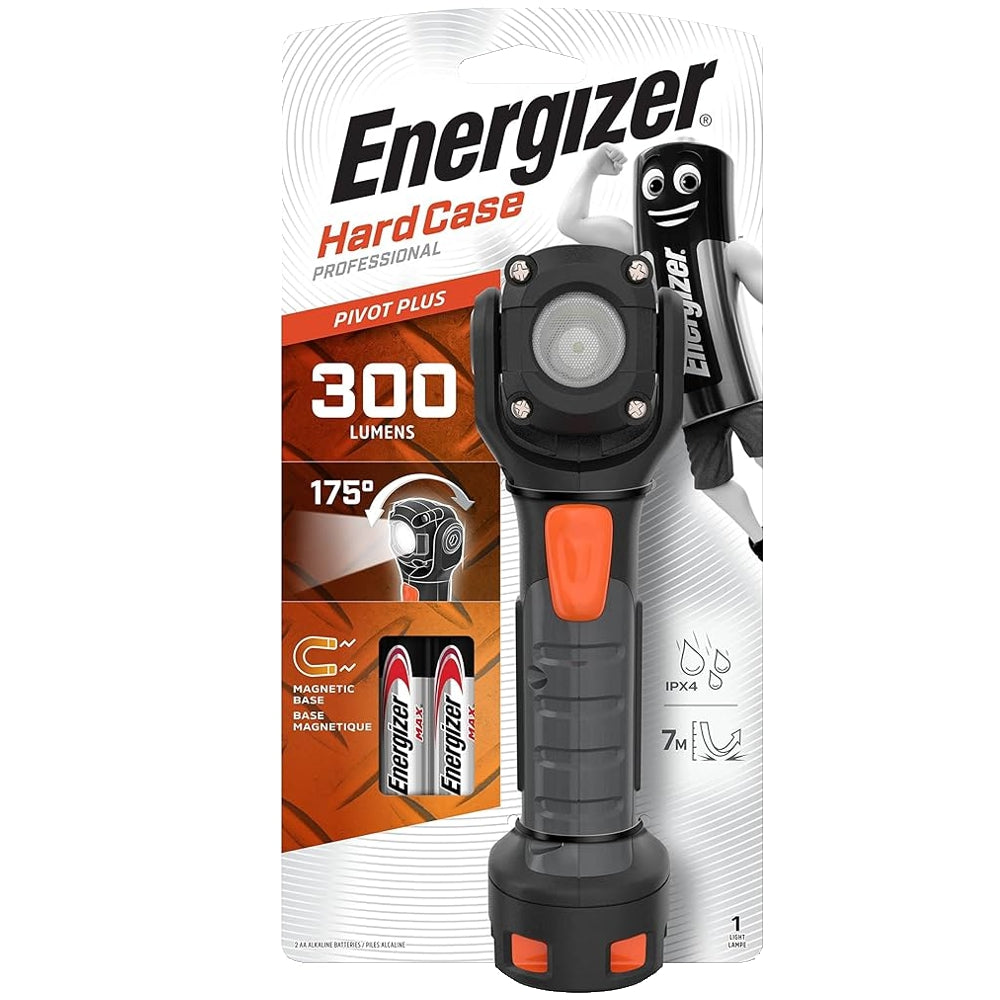 HARDCASE PIVOT FLASHLIGHT X2 AA 300 LUM ENERGIZER TORCH