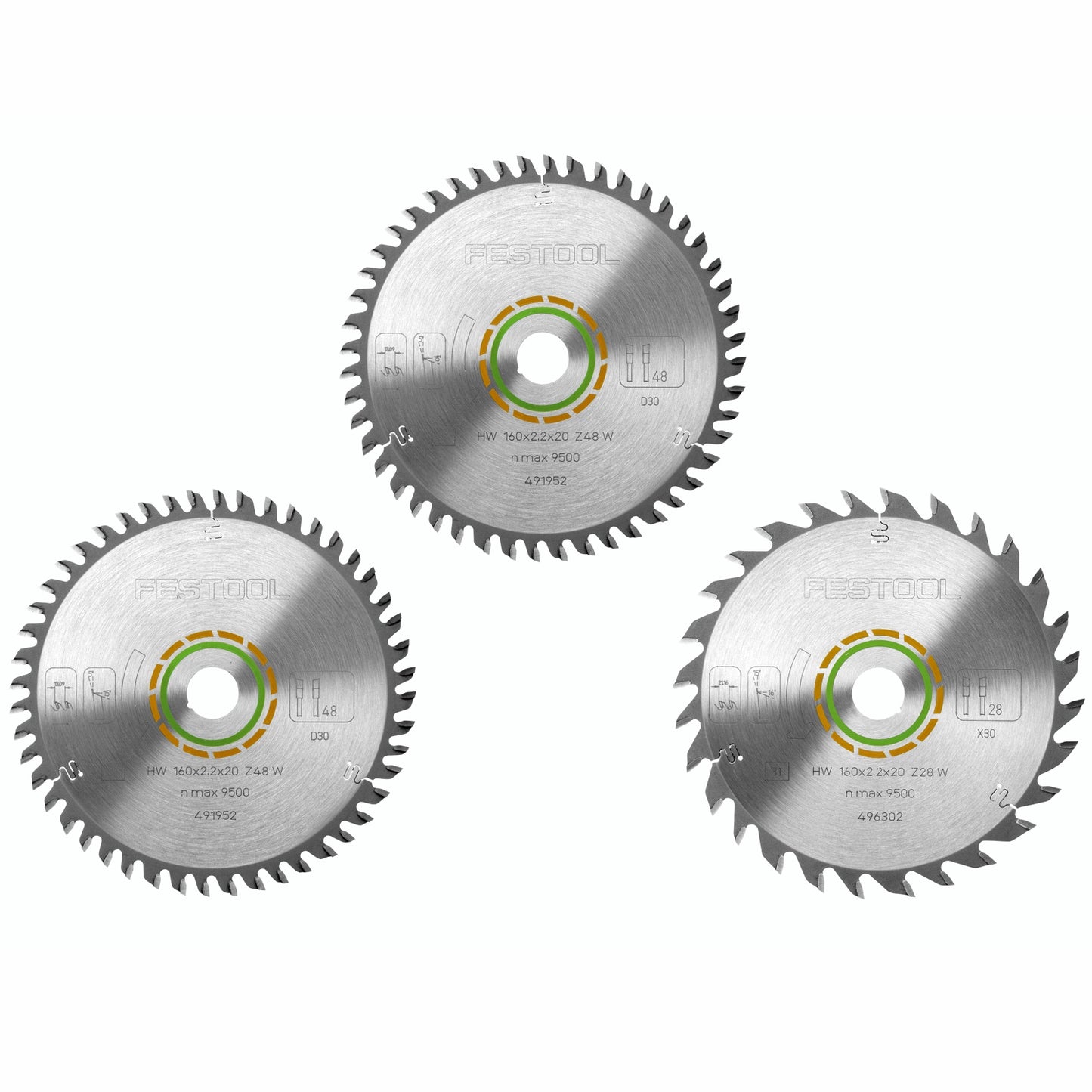 SAW BLADE SET KSB-SORT-3 W 160X2.2