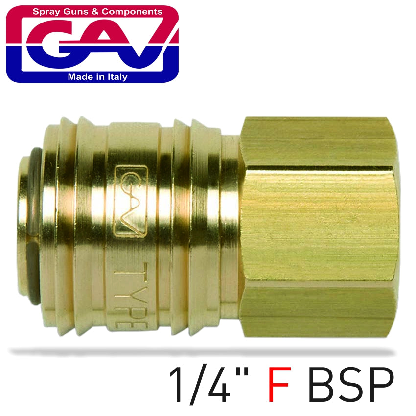 BRASS QUICK COUPLER 1/4'F GERMAN