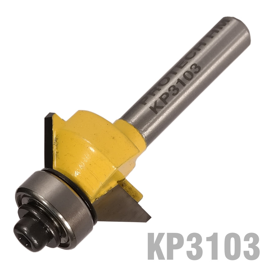 BEVEL TRIM 1/2' X 1/4' BOTTOM BEARING 45 1/4' SHANK