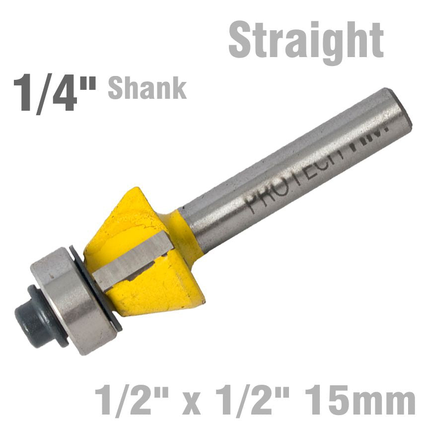 BEVEL TRIM BIT 1/2' X 1/2' 15DEG 1/4' SHANK