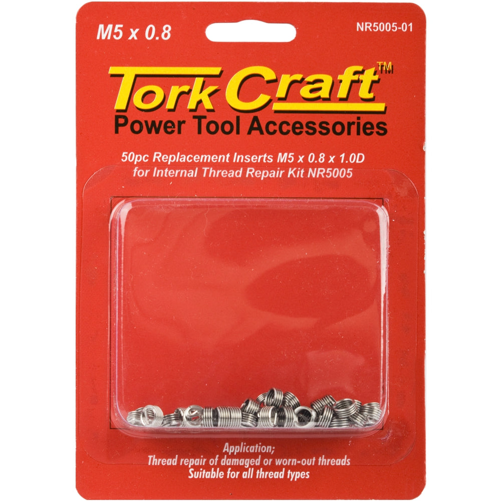 THREAD REPAIR KIT M5 X 0.8 X 1.0D REPL. INSERTS FOR NR5005