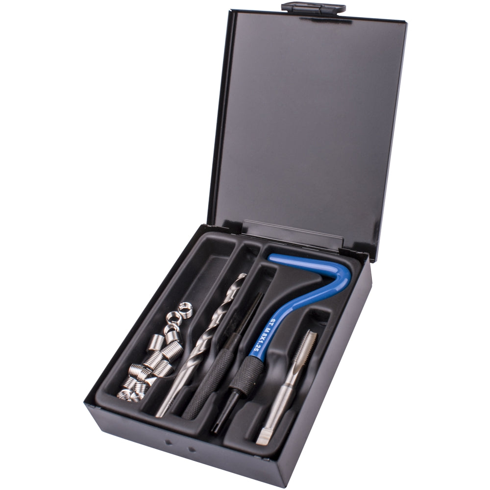 THREAD REPAIR KIT 19PC M8 X 1.25MM INTERNAL (METAL BOX)