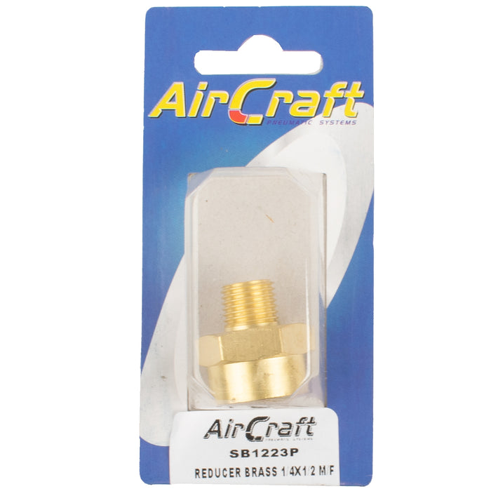REDUCER BRASS 1/4X1/2 M/F 1PC PACK