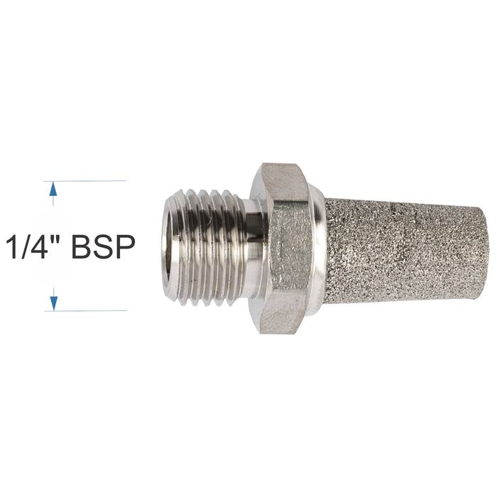 MUFFLER METAL CONICAL 1/4' MALE
