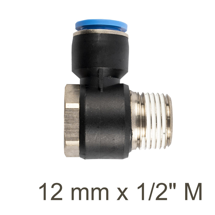 SWIVEL ELBOW PU 12MM X 1/2' M