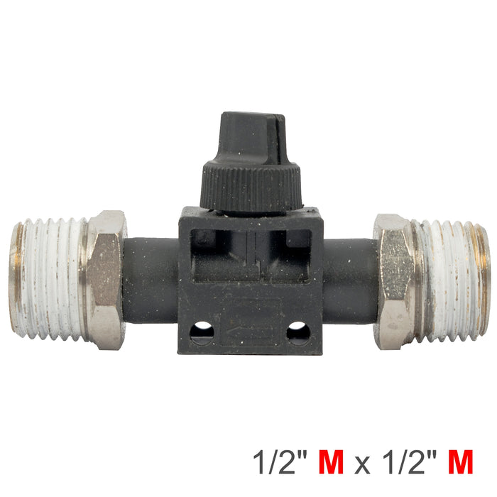 PU HOSE FITTING VALVE 1/2'M X 1/2'M