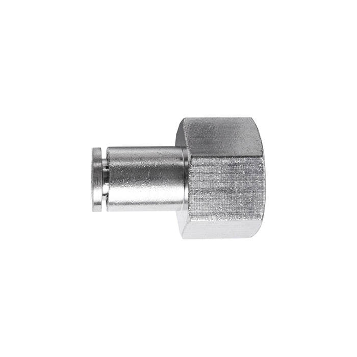 METAL PU FITTING STRAIGHT 6MM 3/8' F