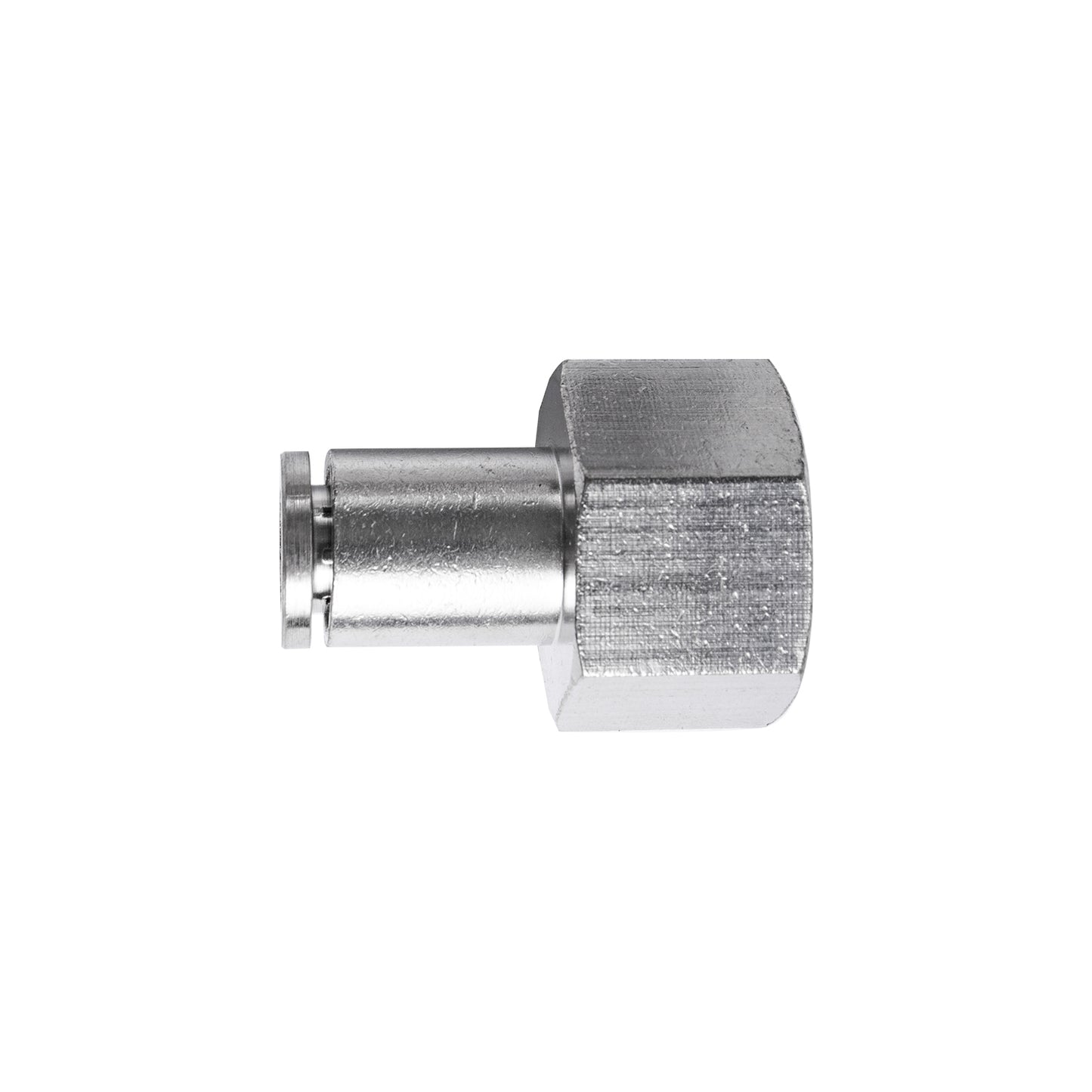 METAL PU FITTING STRAIGHT 6MM 3/8' F
