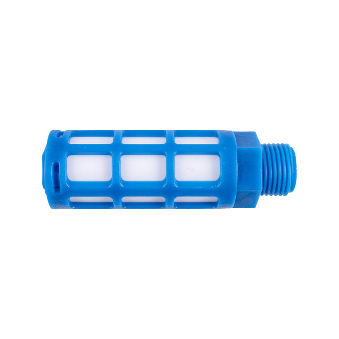 PLASTIC BREATHER SILENCER 1/2' M BLUE
