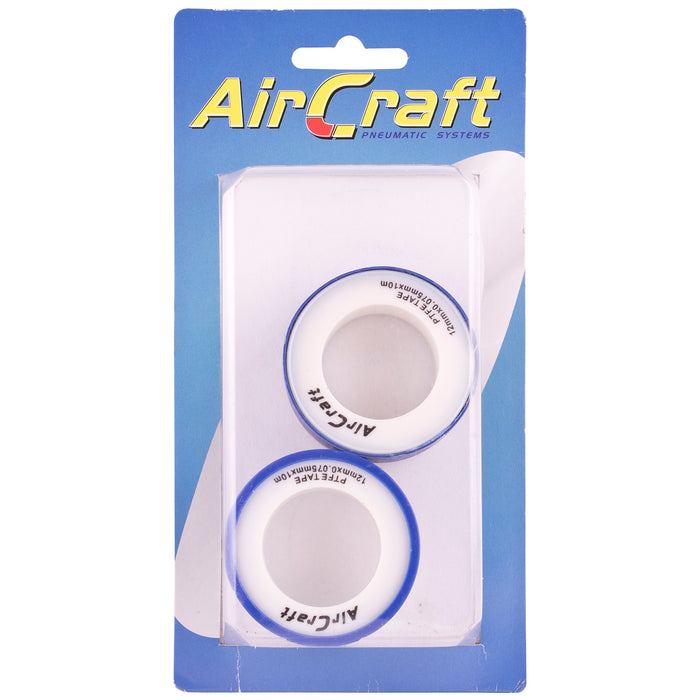 PTFE TAPE 12MMX0.075MMX10M ROLL 2PCE PACK