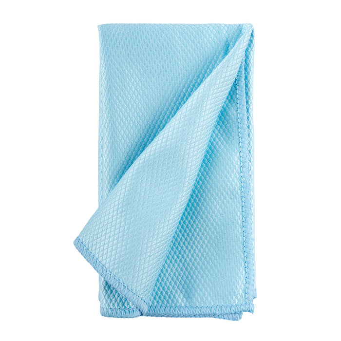 MICROFIBRE CLOTH POLISHING/GLASS BLUE 400MM X 400MM 280GSM