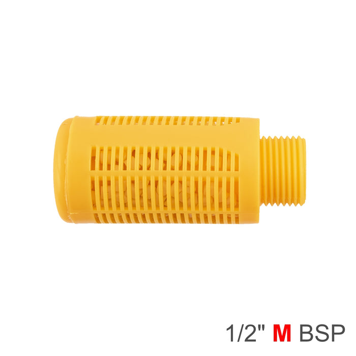 PLASTIC BREATHER SILENCER 1/2' M ORANGE