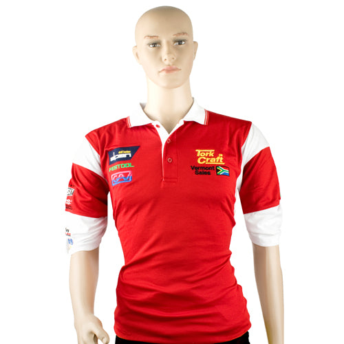 VERMONT MENS GOLF SHIRT RED 4XL