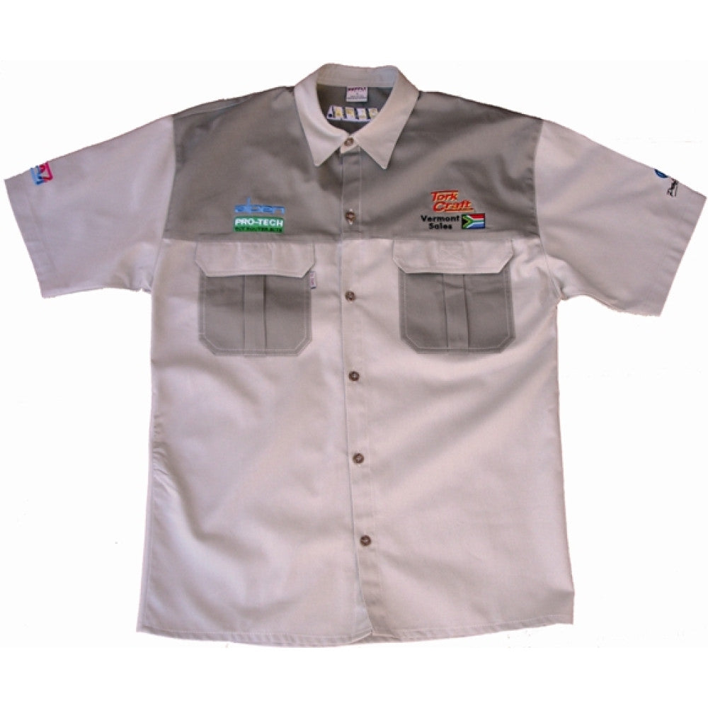 VERMONT MENS BUSH SHIRT KHAKI 100% COTTON 4XL