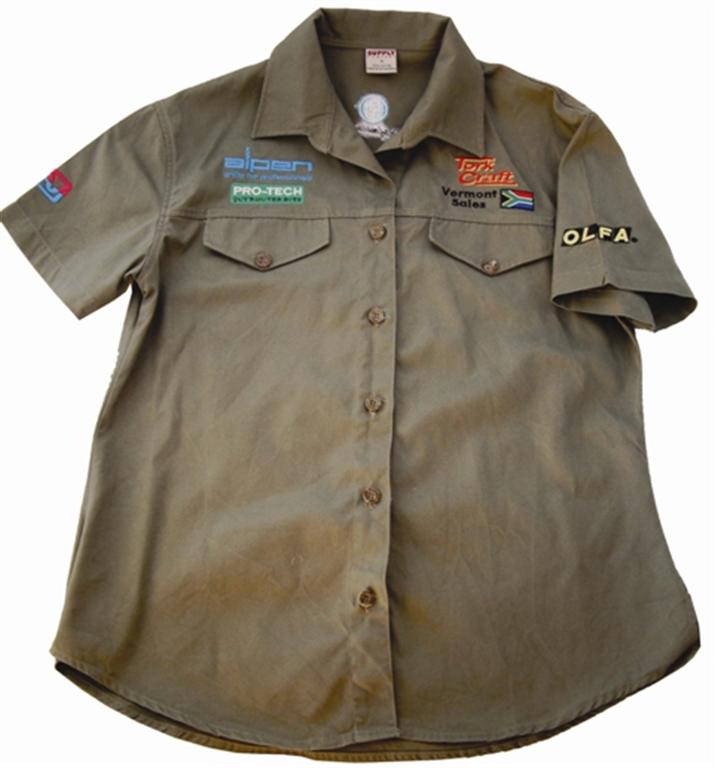 VERMONT LADIES BLOUSE LONG SLEEVE OLIVE X-LARGE
