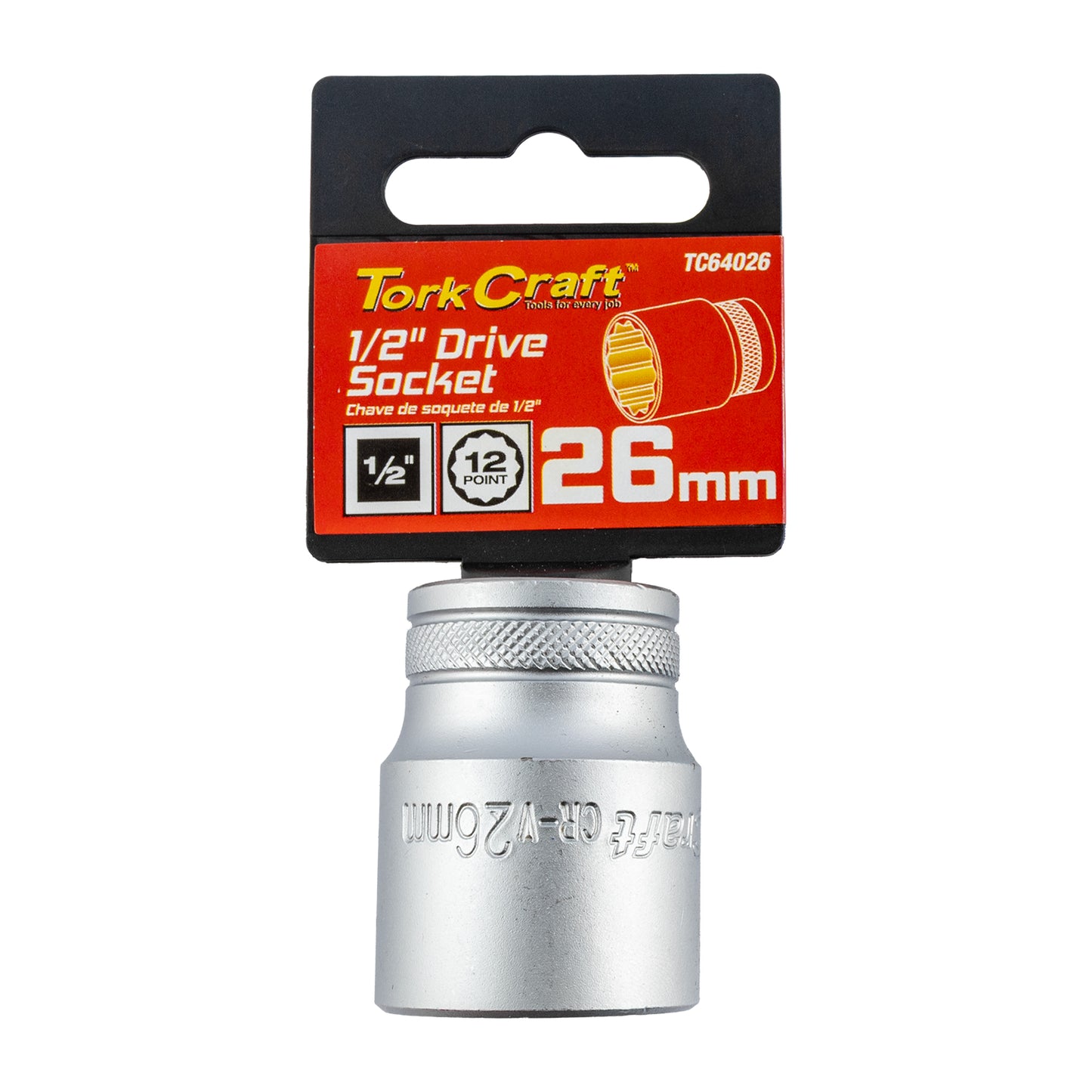 SOCKET 26MM X 41.8MM 1/2' DRIVE CRV 12 POINT
