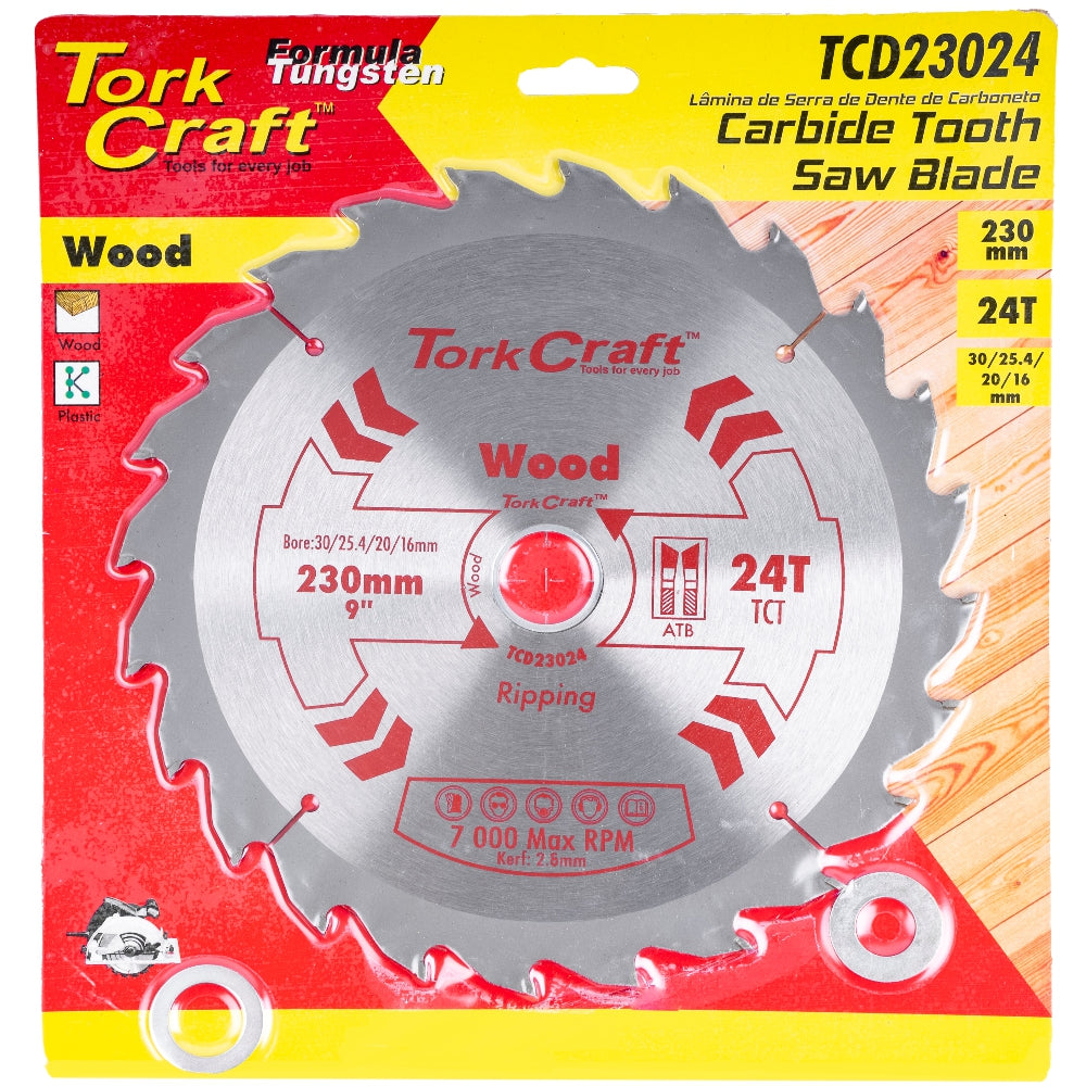 BLADE TCT 230 X 24T 30/1/20/16 GENERAL PURPOSE RIP