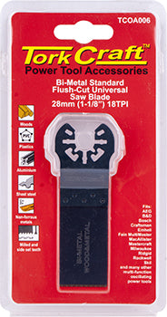QUICK CHANGE FLUSH CUT METAL SAW BLADE 28MM(1-1/8')18TPI