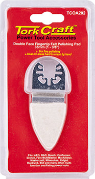 QUICK CHANGE BASE & ARBOR 35MM D/F FINGERTIP FELT POLISHING PAD