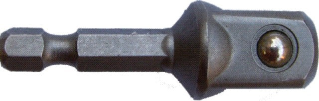 SOCKET ADAPTOR 1/4'M SQ X 75MM 1/4'M HEX SHANK BULK