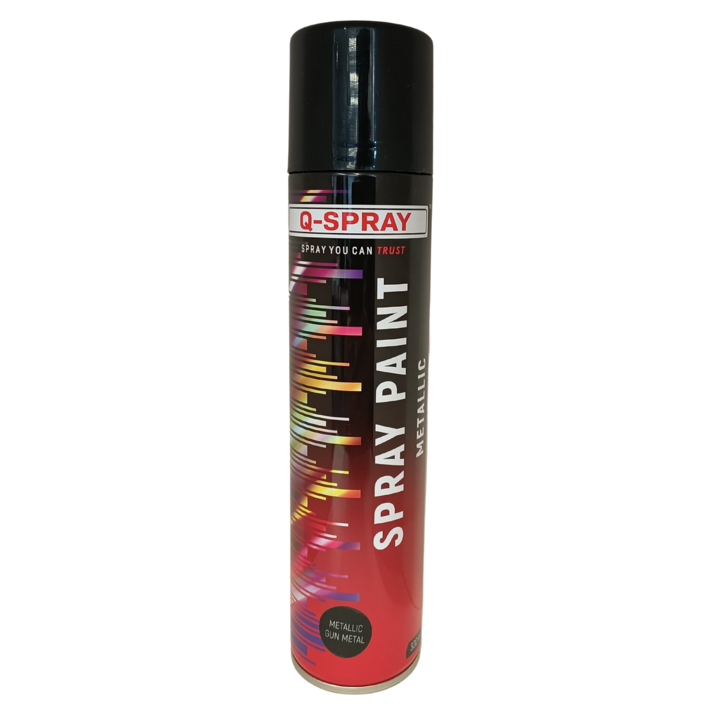 Q-Spray Paint Metallic Gun Metal Grey 300Ml