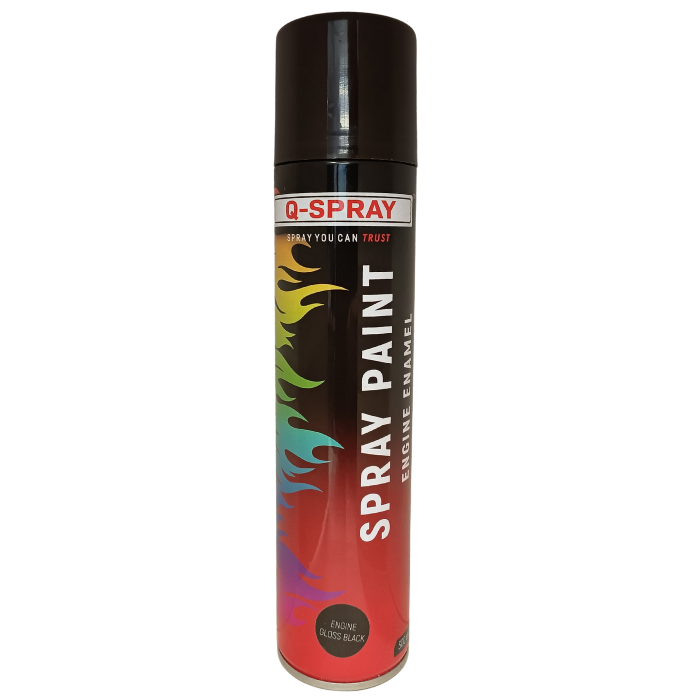 Q-Spray Paint Engine Enamel Black 300Ml