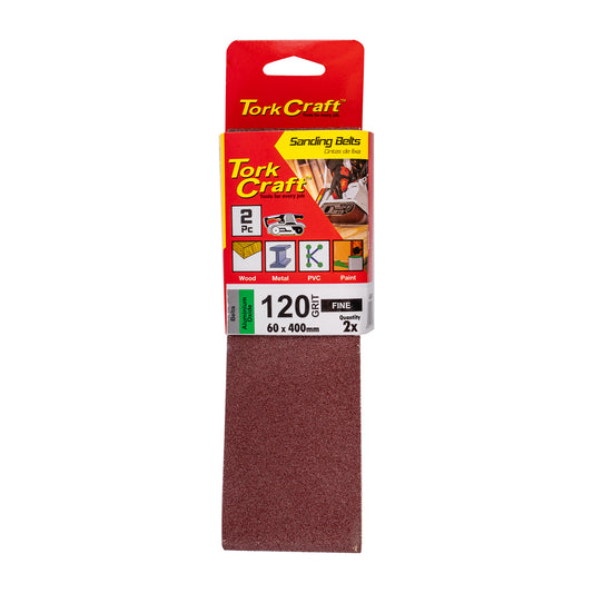 SANDING BELT 60 X 400MM 120GRIT 2/PACK (FOR TRITON PALM SANDER)