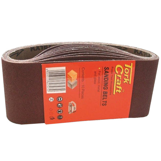 SANDING BELT 65 X 410MM 80 GRIT 10/PACK
