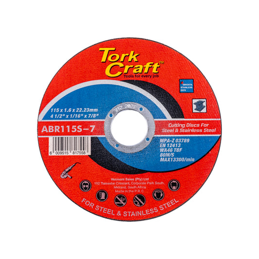 CUTTING DISC STEEL & SS 115 x 1.6 x 22.2MM