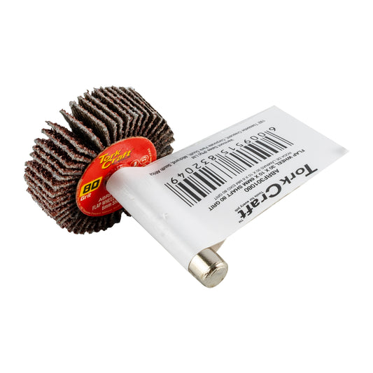 FLAP WHEEL 30 X 10 X 6MM SHAFT 80 GRIT PER EACH
