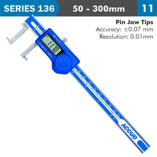 DIG. CALIPER 50-300MM 0.06MM ACC. INSIDE POINT 0.01MM RES. S/STEEL