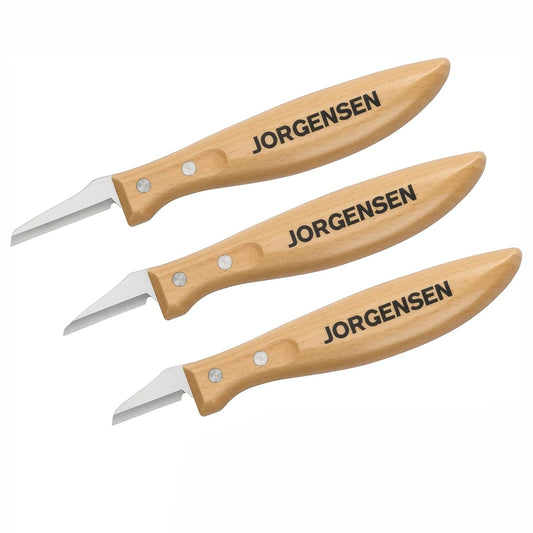 JORGENSEN 3PC WHITTLING KNIFE SET INCL. 1-1/4' / 1-1/2'/1-3/4' KNIVES