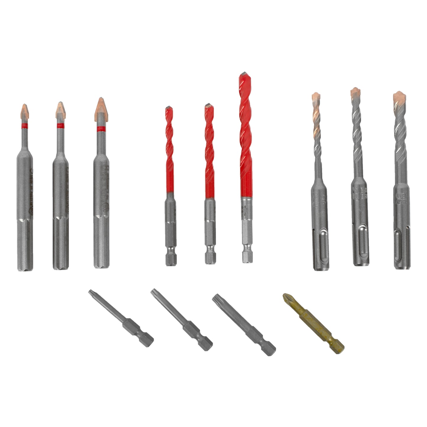 DRILL-SCREWSET KIT 13 13 PCS C PROT,MULTI 6-KANT,SDS-PLUS F4 ,4 BITS