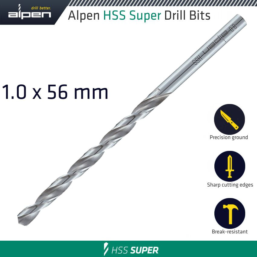 HSS DRILL BIT LONG 1 X 56MM BULK