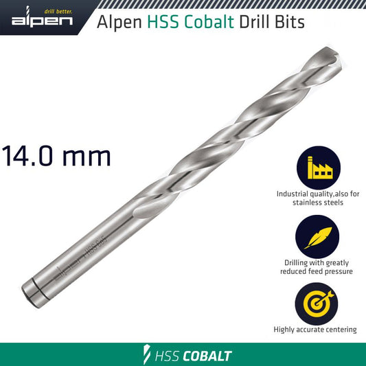 HSS COBALT DIN 338 14.00MM BULK
