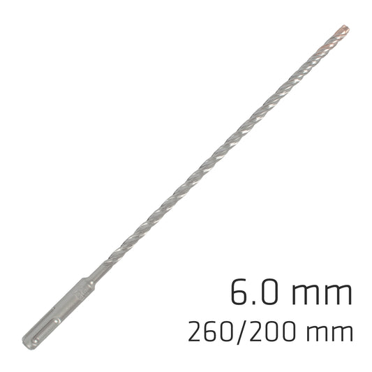 FORCE X 6.0 x 260/200 SDS-PLUS REBAR DRILL BIT X4 CUTTING EDGES - BULK