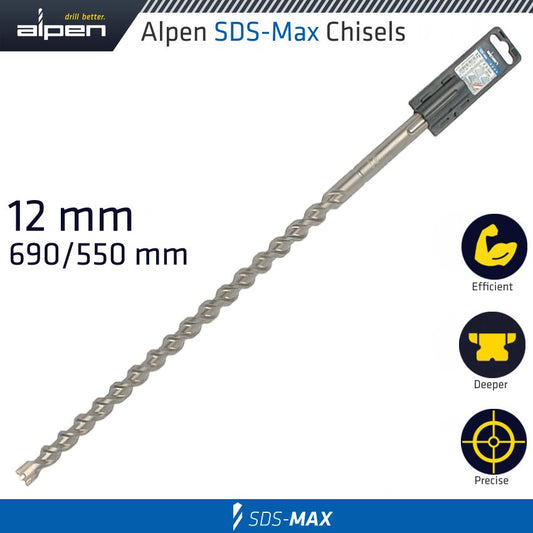 SDS MAX DRILL BIT 740X600 12MM
