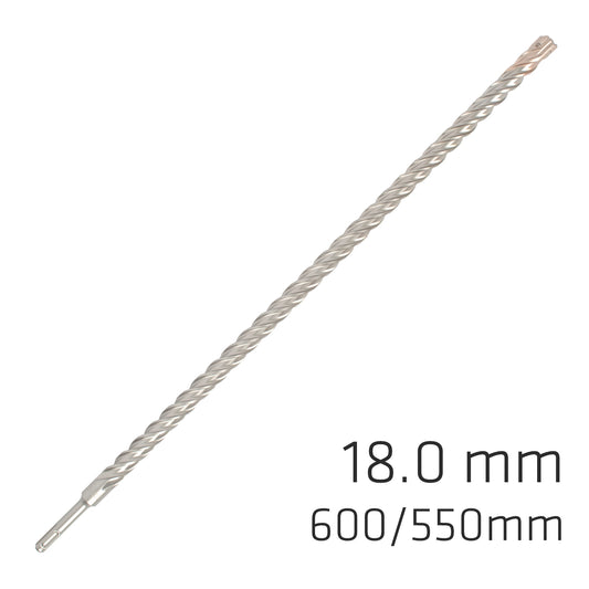 FORCE X 18.0 x 600/550 SDS-PLUS REBAR DRILL BIT X4 CUTTING EDGES