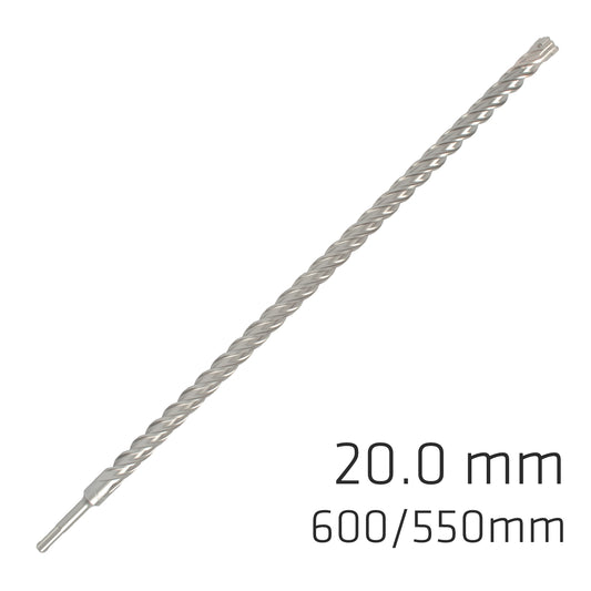 FORCE X 20.0 x 600/550 SDS-PLUS REBAR DRILL BIT X4 CUTTING EDGES