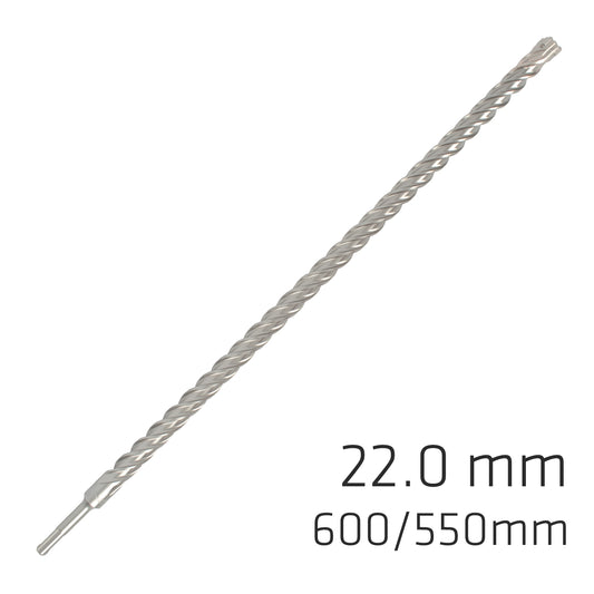 FORCE X 22.0 x 600/550 SDS-PLUS REBAR DRILL BIT X4 CUTTING EDGES