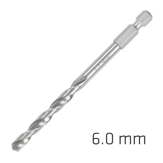 HSS SUPER DRILL BIT HEX SHANK 6MM