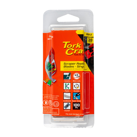 SCRAPER REPLACEMENT BLADES 100PC PER PACK 38MM