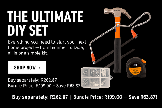 DIY Starter Tool Bundle – Hammer, Saw & Measuring Tape Set (Save R63.87)