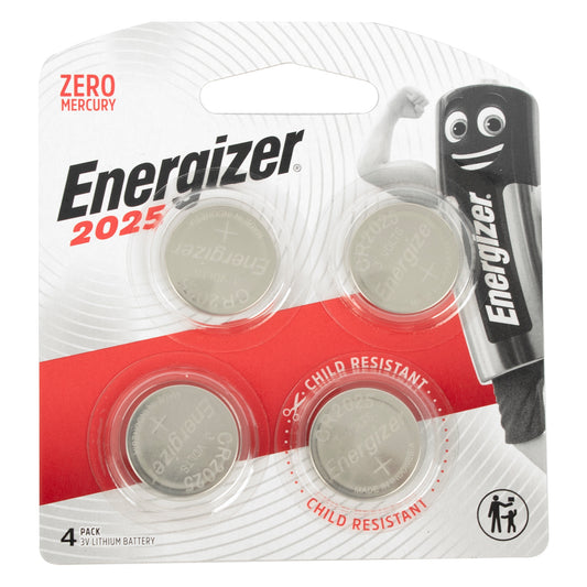 CR2025 3V LITHIUM COIN BATTERY-4PACK (MOQ12) ENERGIZER