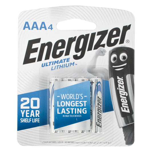 ULTIMATE LITHIUM BATTERY AAA-4PACK (MO 6) ENERGIZER