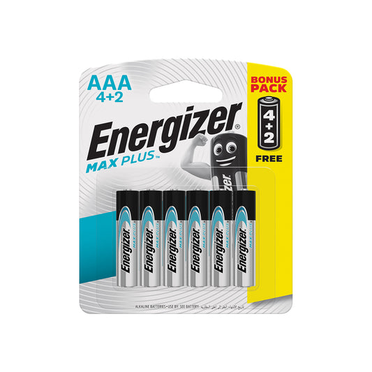 MAXPLUS AAA BATTERY-6PACK 4+2 FREE (MOQ12) ENERGIZER